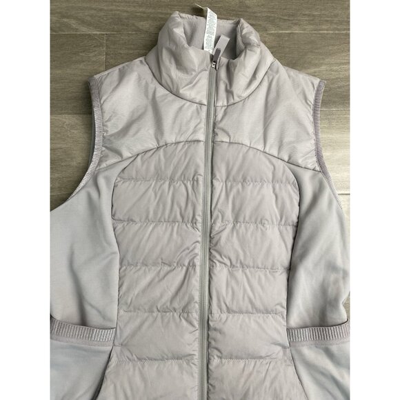 Lululemon Down For it All  Lavender Sz 8 Puff Vest Goose Down Zip Pockets Luxury - Picture 11 of 12